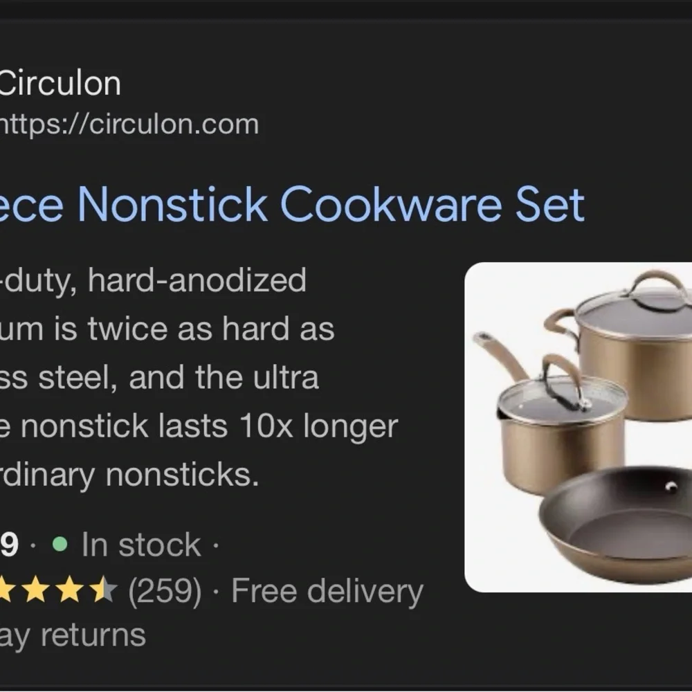 Circulon Nonstick Cookware Set - Bronze